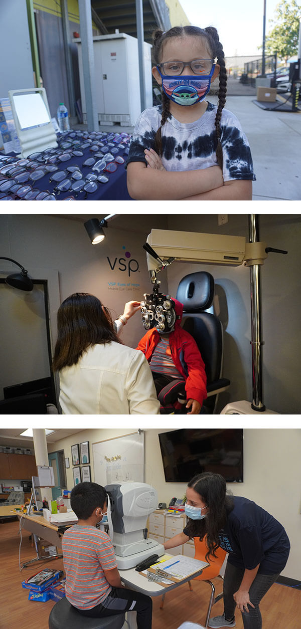 Children receive eye exams from Monarch's VSP partnership